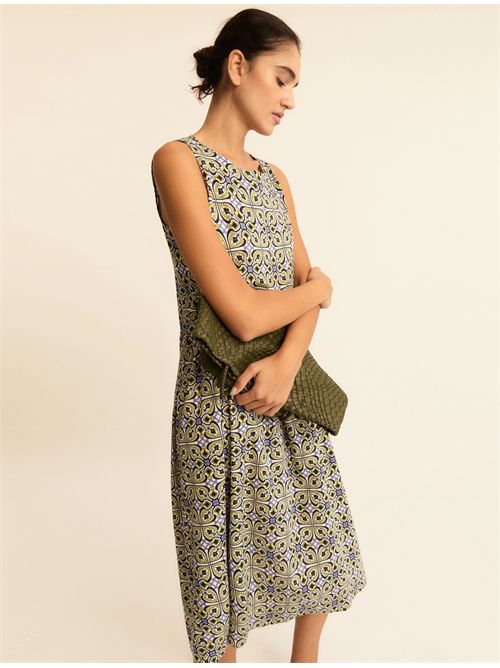 Abito in popeline stampato - PERVINCA